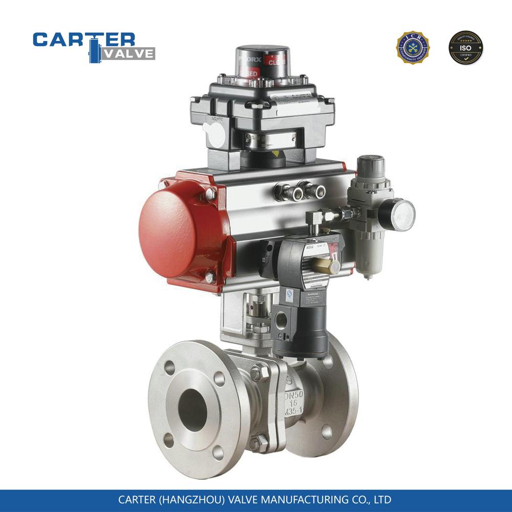 Pneumatic Ball Valve / Flanged Ball Valve, Stainless Steel, Flanged, Pneumatic Actuated, Floating Ball Structure, Water/Oil/Gas, API 6D Standard