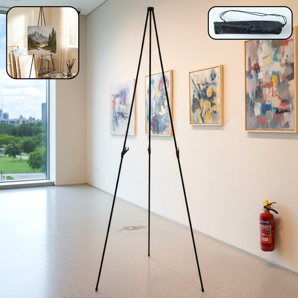 66 Inch Long Adjustable Metal Tripod Easel Stand With Carry Bag (1 Pc) - Color: Mix