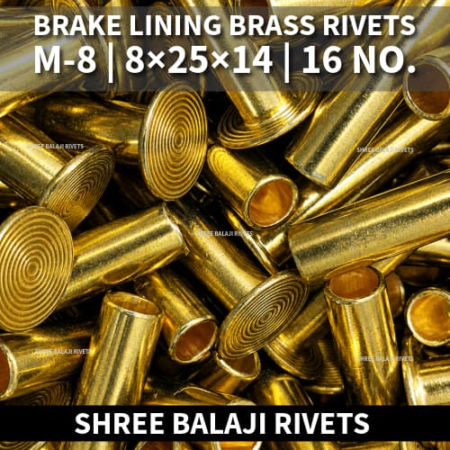8*25 BRAKE LINING BRASS RIVETS 