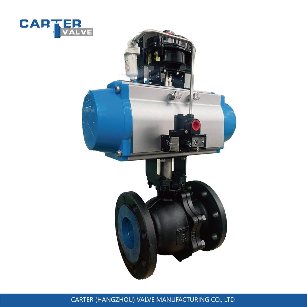 Pneumatic Ball Valve / Trunnion Mounted Ball Valve, Stainless Steel, Flanged, Pneumatic Actuated, Trunnion Ball Structure, Oil/Gas/Chemical Media, API 6D Standard