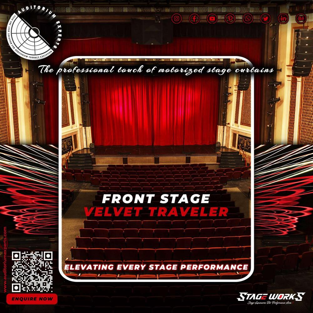 Auditorium Front Stage Velvet Traveler Curtain