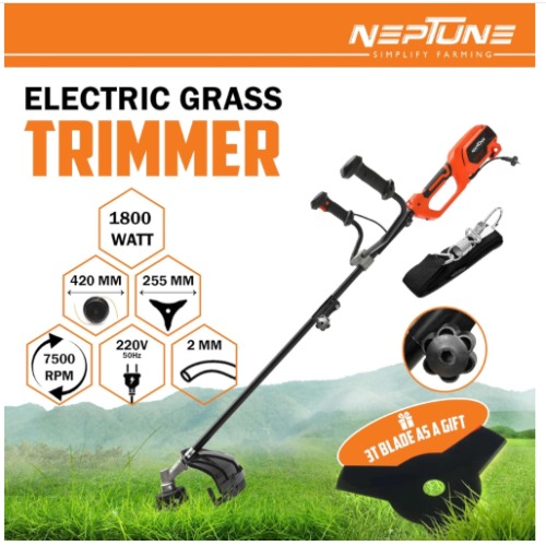 Brush Cutter Mover Lawn Clipping Machine 1800 Watt