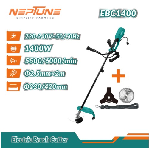 Neptune Electric Grass Trimmer Brush Cutter Mover Lawn Clipping Machine 1400 Watt