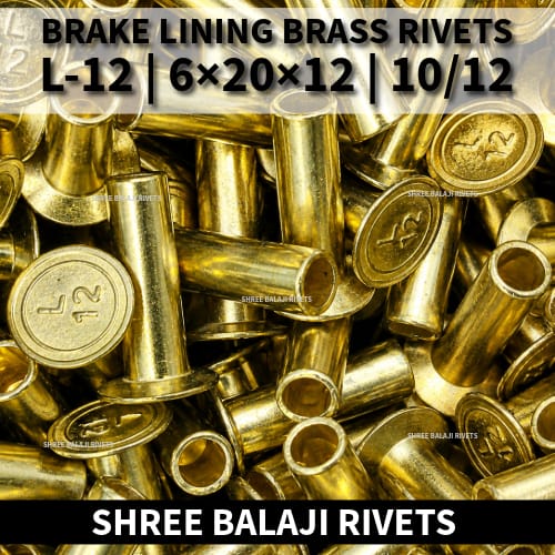 L-12 BRAKE LINING BRASS RIVETS 
