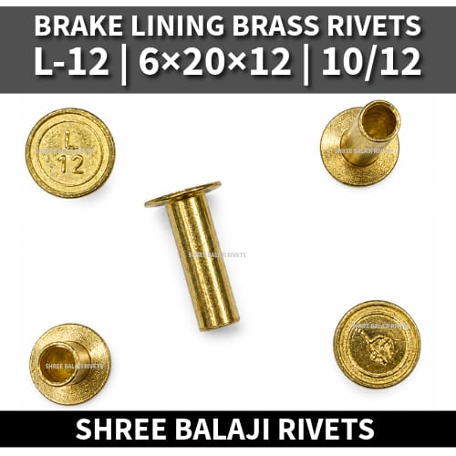 L-12 BRAKE LINING BRASS RIVETS 