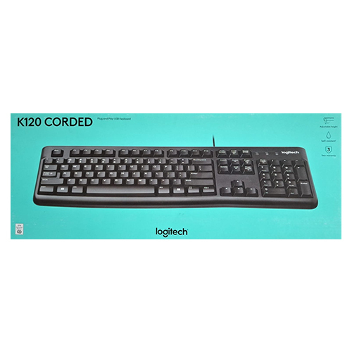 Logitech K120 Corded Plug and Play USB Keyboard