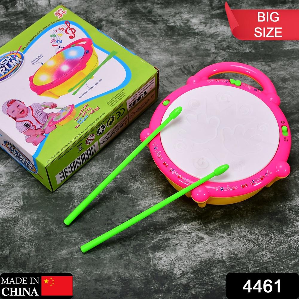 Flash Drum Toy - Abs Plastic, 16x16x12 Cm, Multicolor | Touch Sensitive, Motion Detection, Led Lights, Musical Tunes
