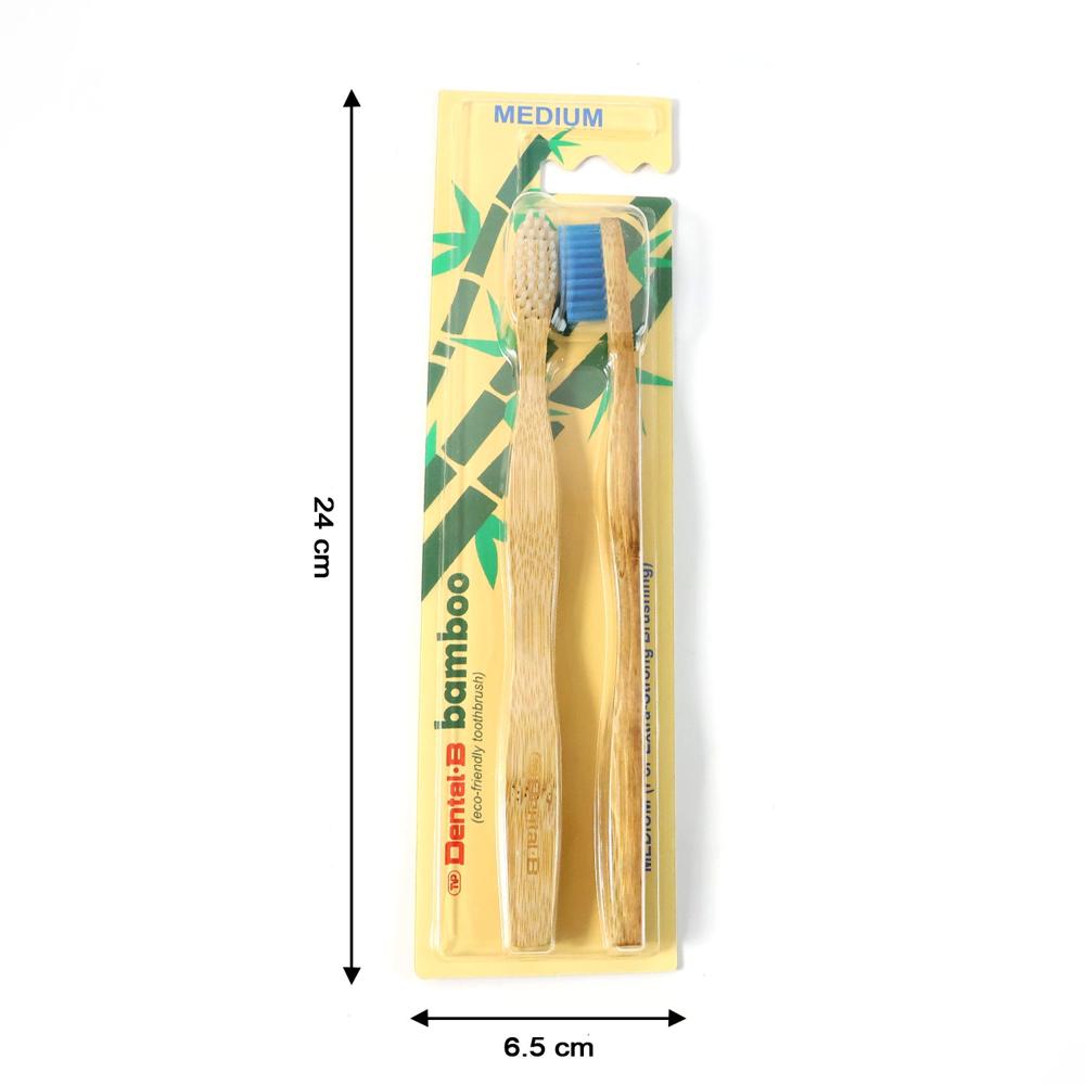 Eco-Friendly Bamboo Toothbrush Twin Pack (12 Packets  24 Pieces)