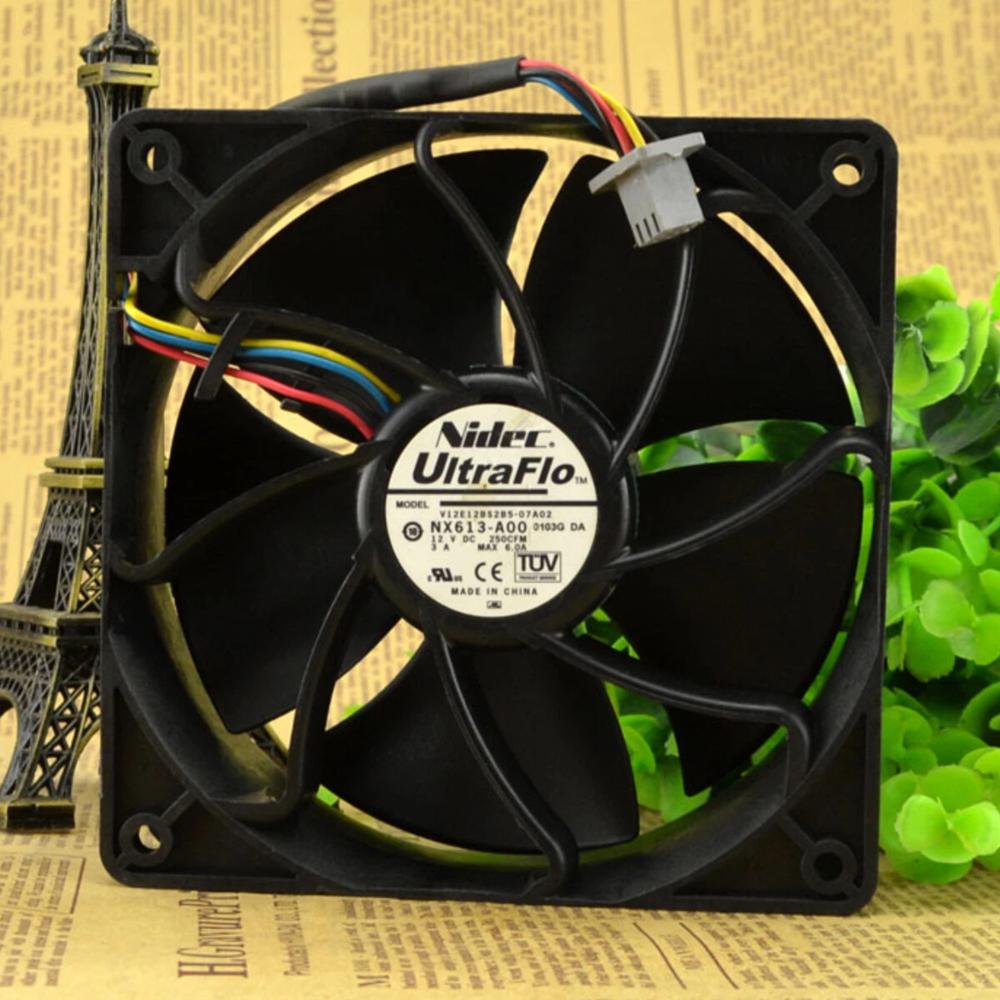 NIDEC V12E12BSB5-07 12V DC 3A 12038mm Ball Bearing Industrial Inverter Axial Cooling Fan