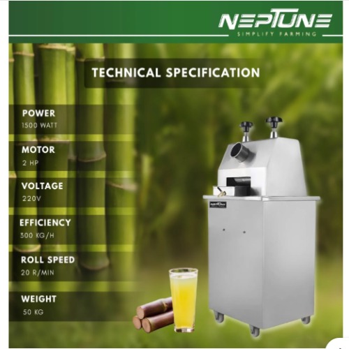Electric Sugarcane Machine - Color: Silver