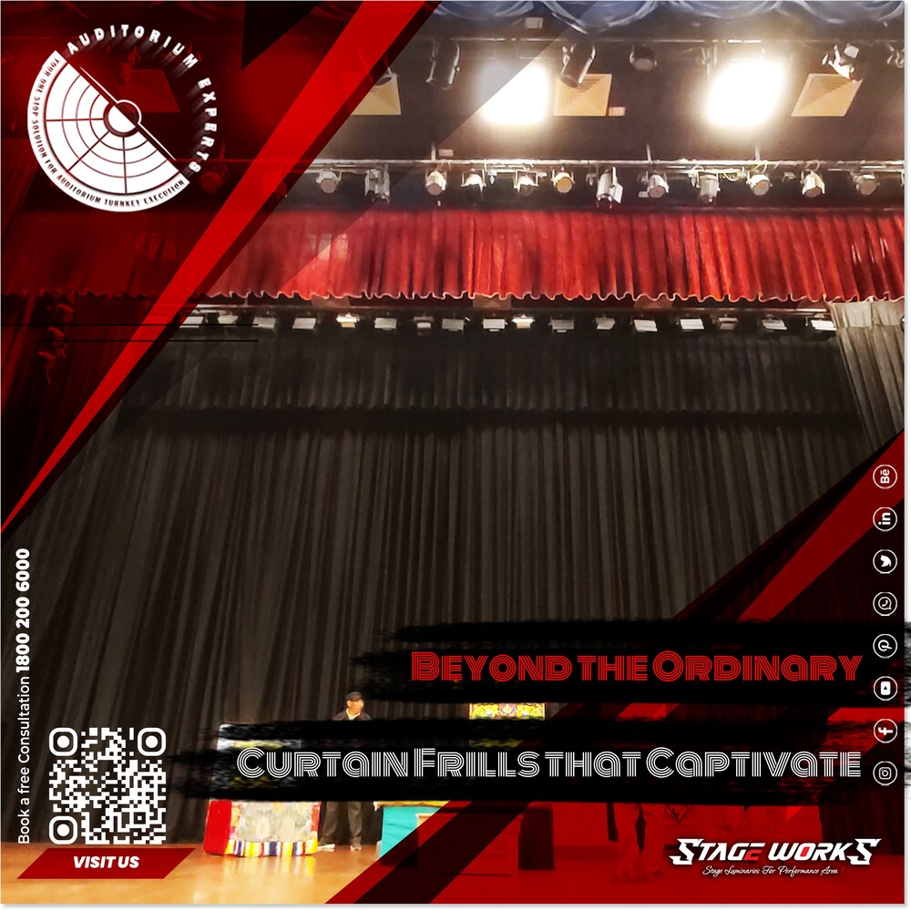 Auditorium Royal Stage Side Wings with Satin Frills