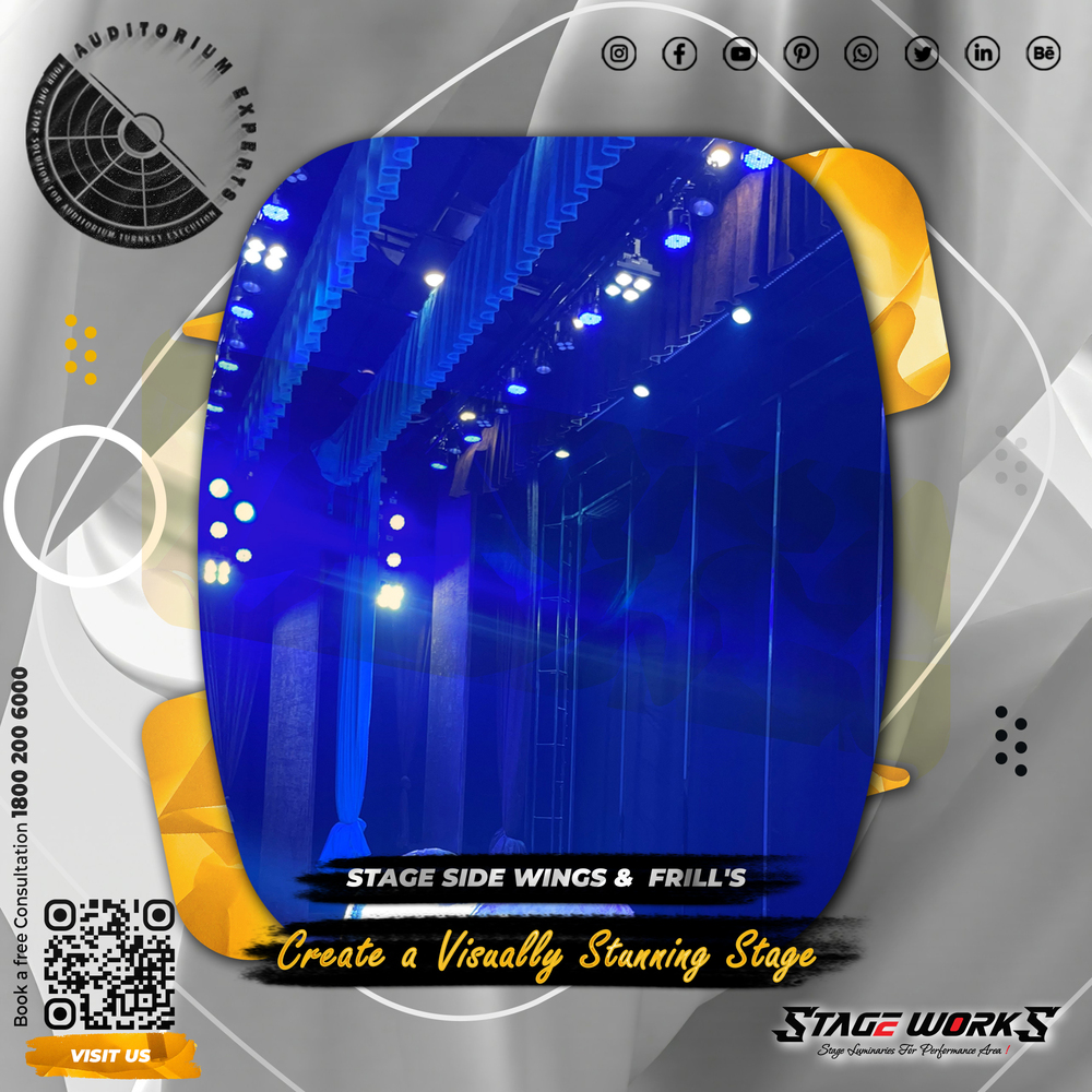 Auditorium Royal Stage Side Wings with Satin Frills