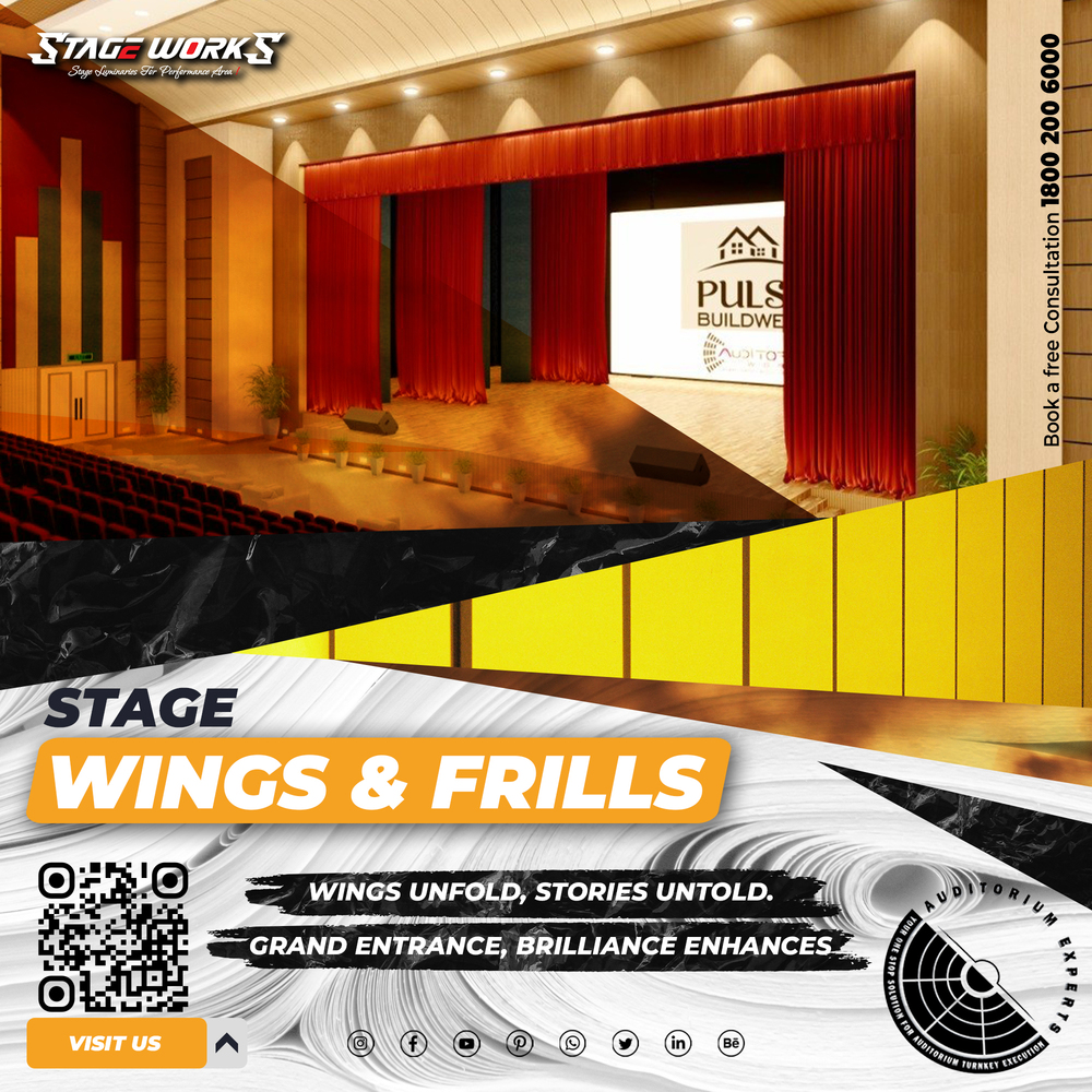 Auditorium Royal Stage Side Wings with Satin Frills