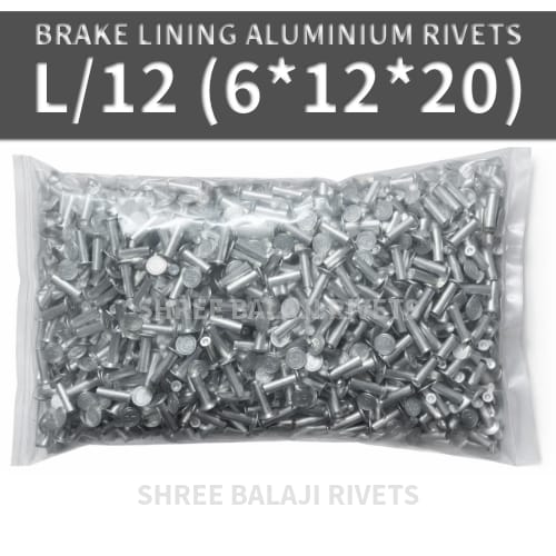 L-12 BRAKE LINING ALUMINIUM RIVETS 