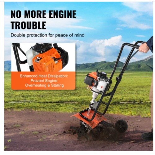 Neptune Mini Tiller with 2 Stroke Advanced Technology 52CC Petrol Engine