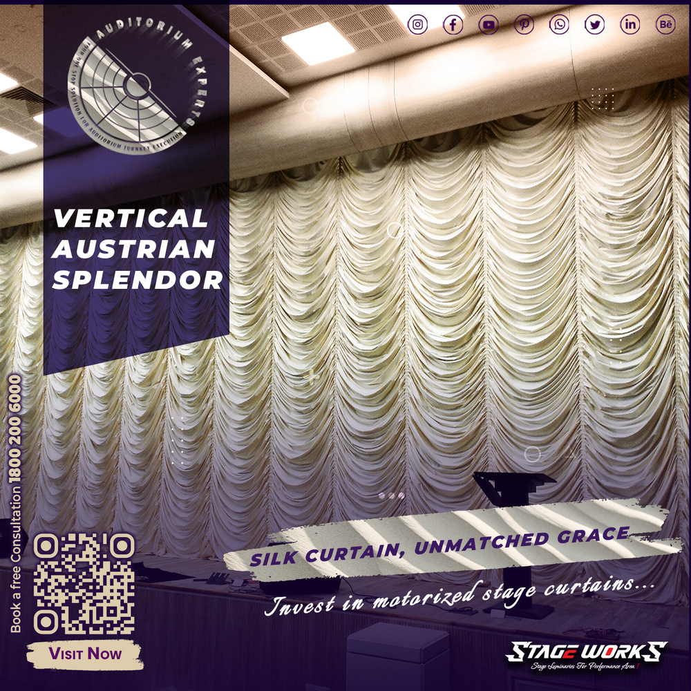 Auditorium Vertical Motorized Stage Curtain