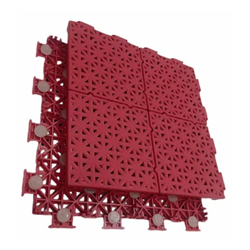 1x1 Feet Red Interlocking PP Tiles
