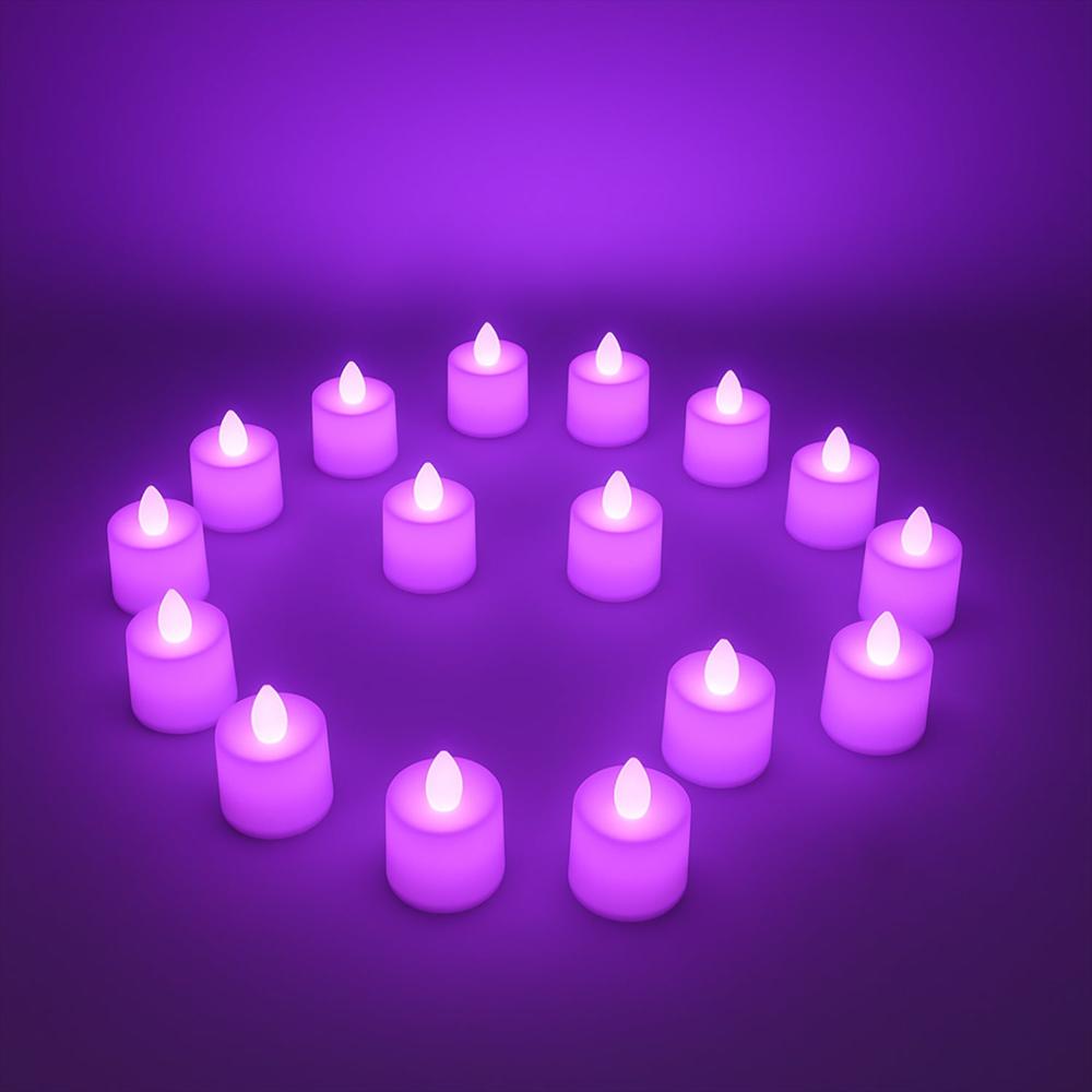 Flameless LED Tealights, Smokeless Plastic Decorative Candles - Led Tea Light Candle For Home Decoration, Diwali (Pack Of 24)