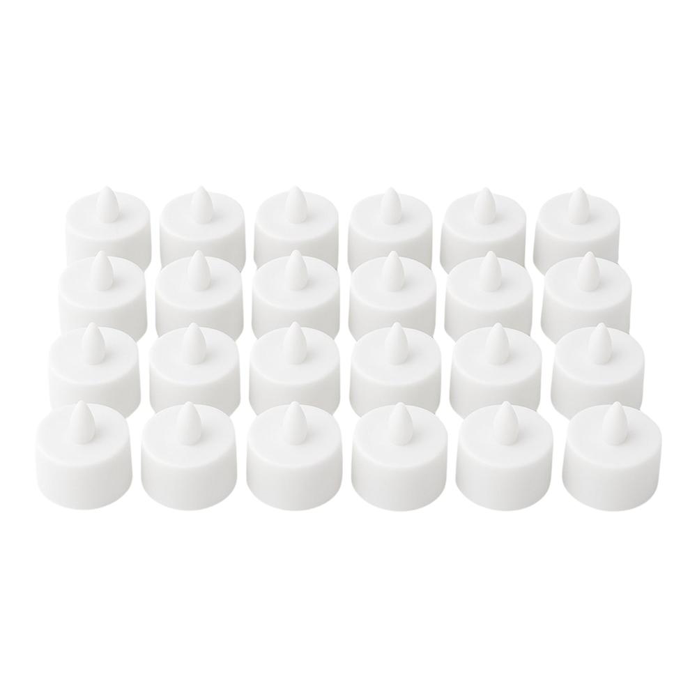 Flameless LED Tealights, Smokeless Plastic Decorative Candles - Led Tea Light Candle For Home Decoration, Diwali (Pack Of 24)
