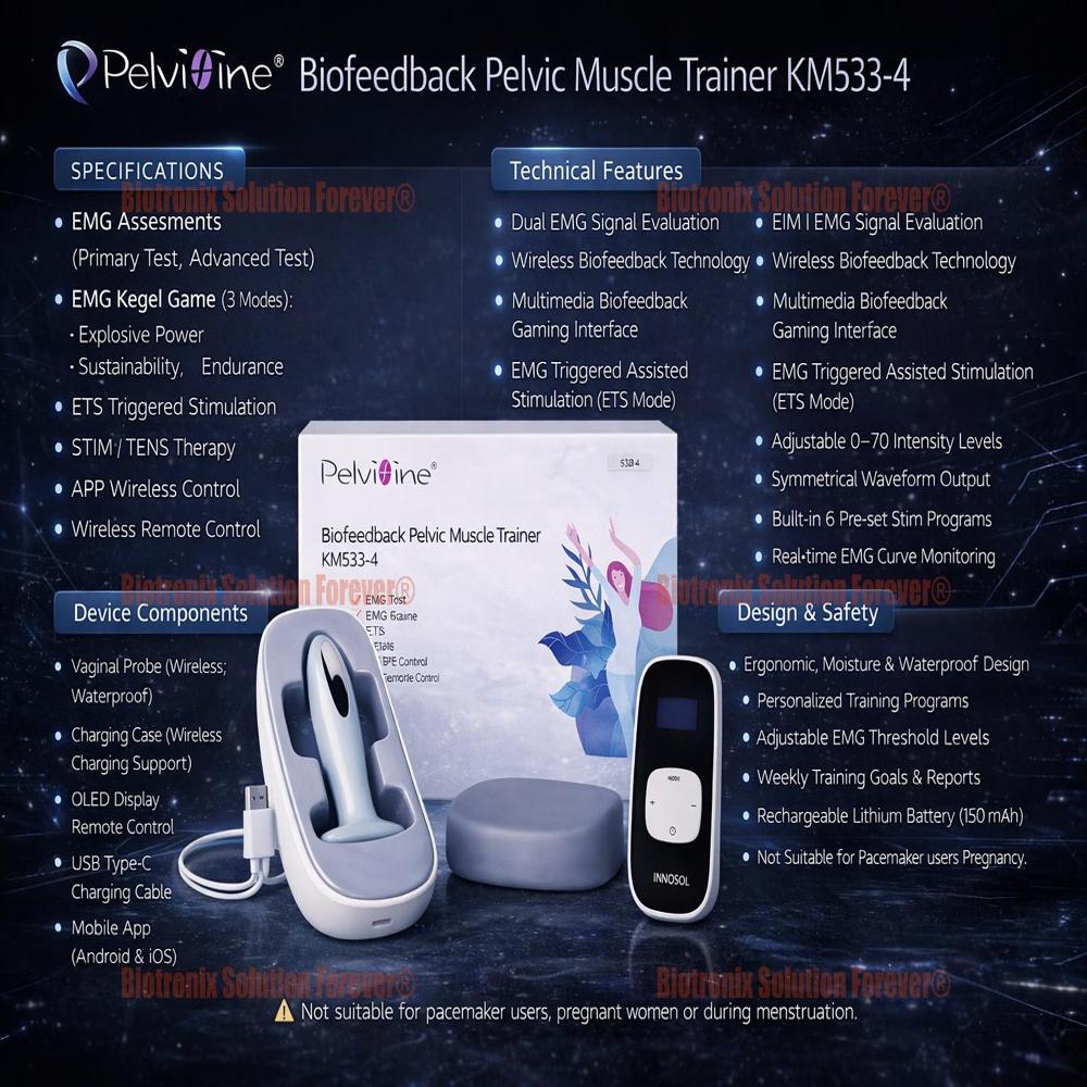 Wireless Pelvic Floor Exercise Device for Bladder Control Improvement
