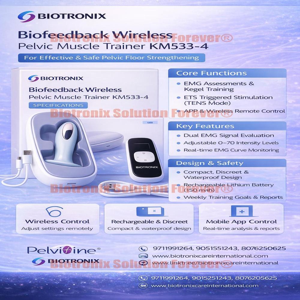 Wireless Pelvic Floor Exercise Device for Bladder Control Improvement