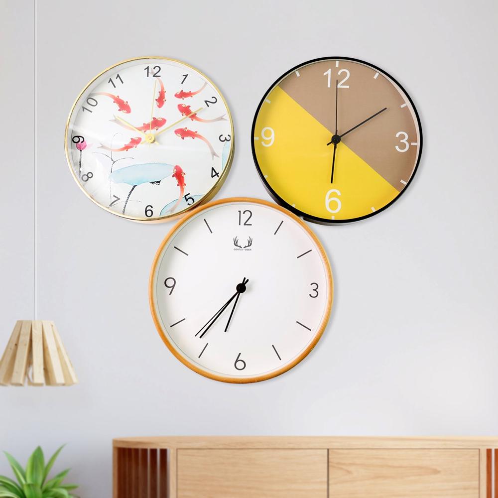 Classic Wall Clock for Home and Office  Mix Design Round 1 Pc Assorted Pattern