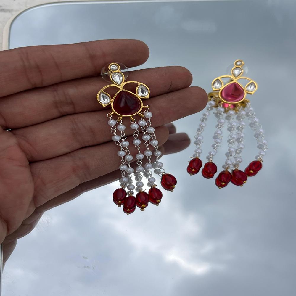 light weight kundan earrings 