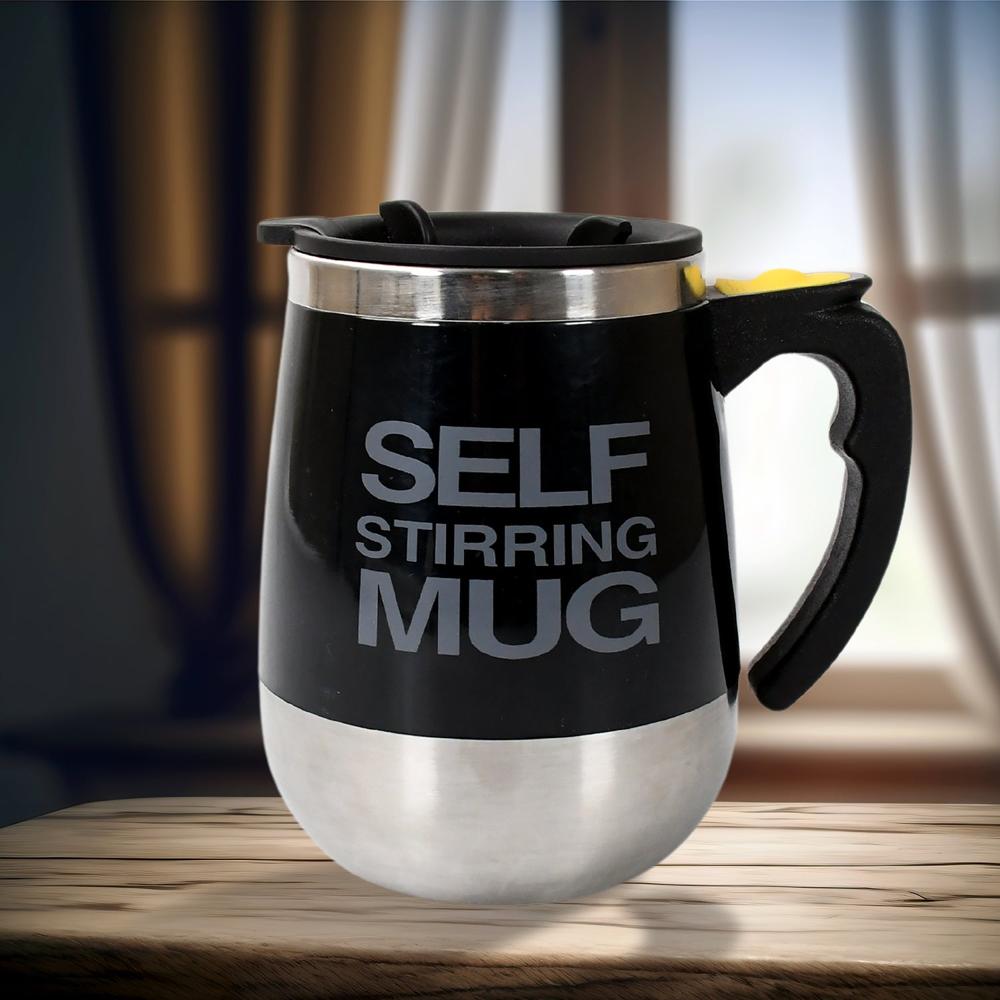Self Stirring Mug With Lid used in official places for serving drinks (1 Pc / 400 ML)