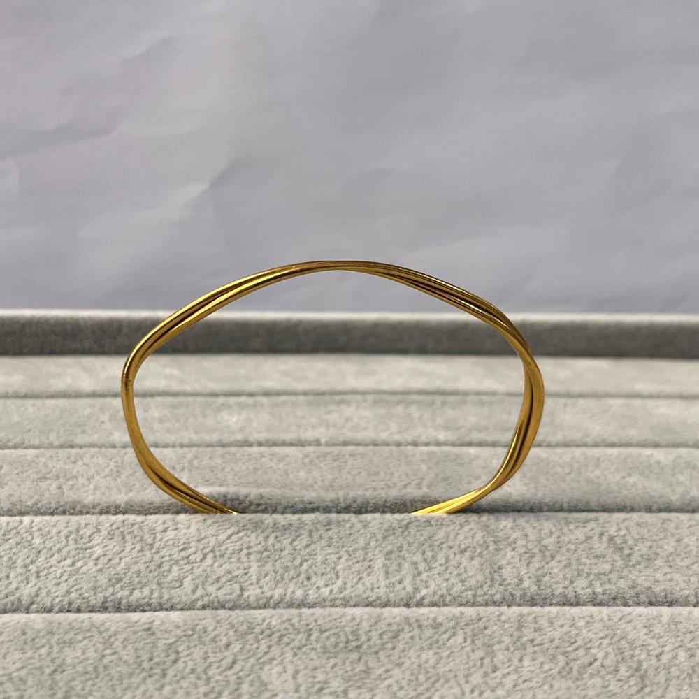 Gold Plated Twisted Cuff Bracelet