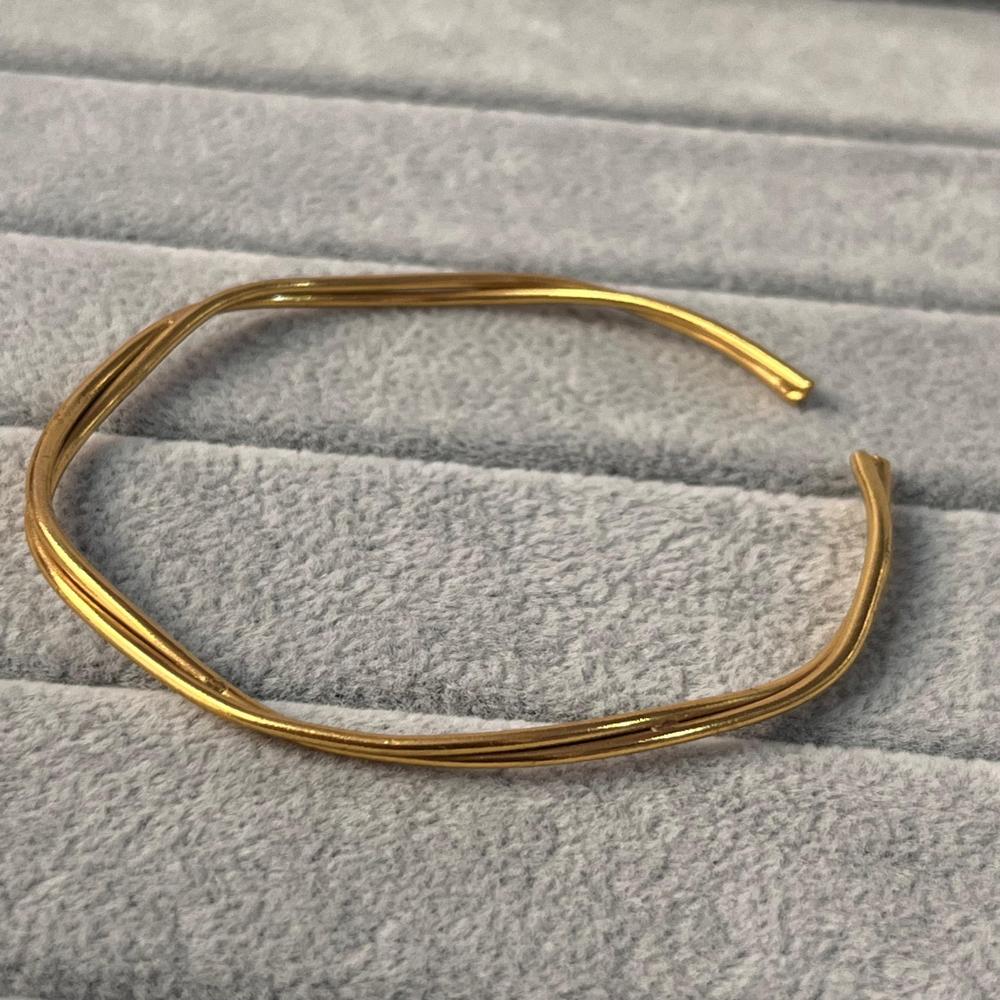 Gold Plated Twisted Cuff Bracelet