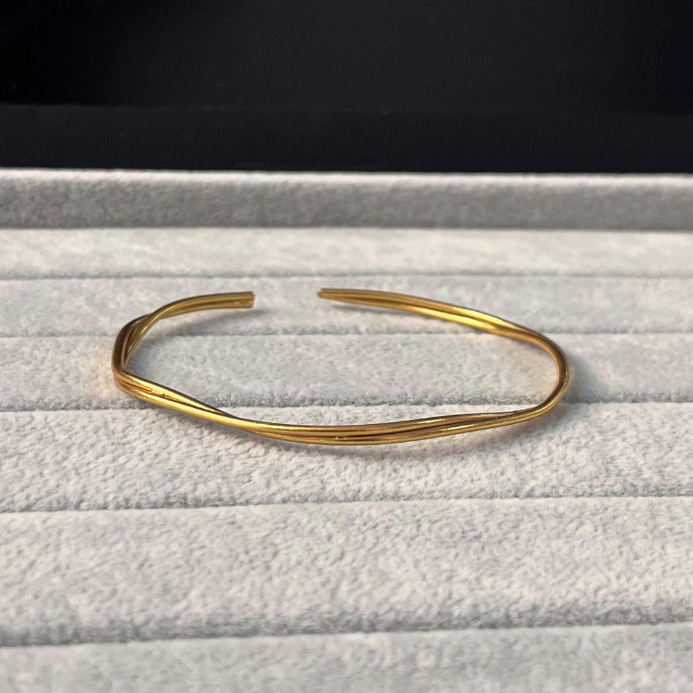 Gold Plated Twisted Cuff Bracelet