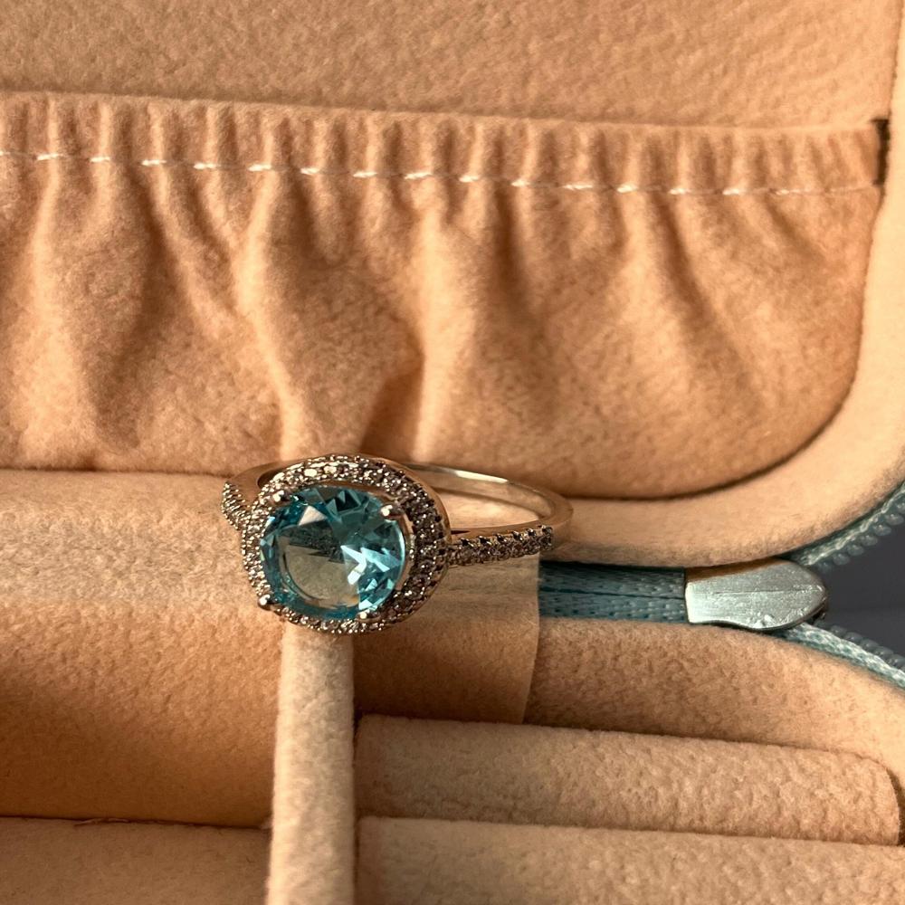 Chunky Blue Topaz Ring