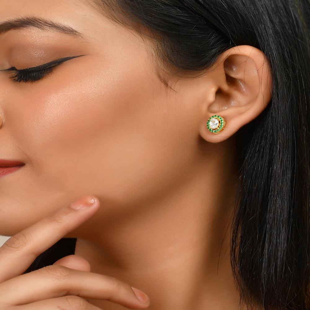Emerald Stud Earrings