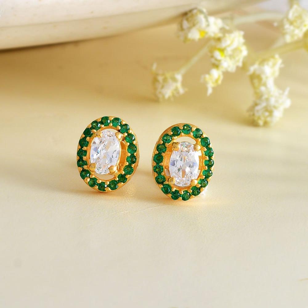 Emerald Stud Earrings