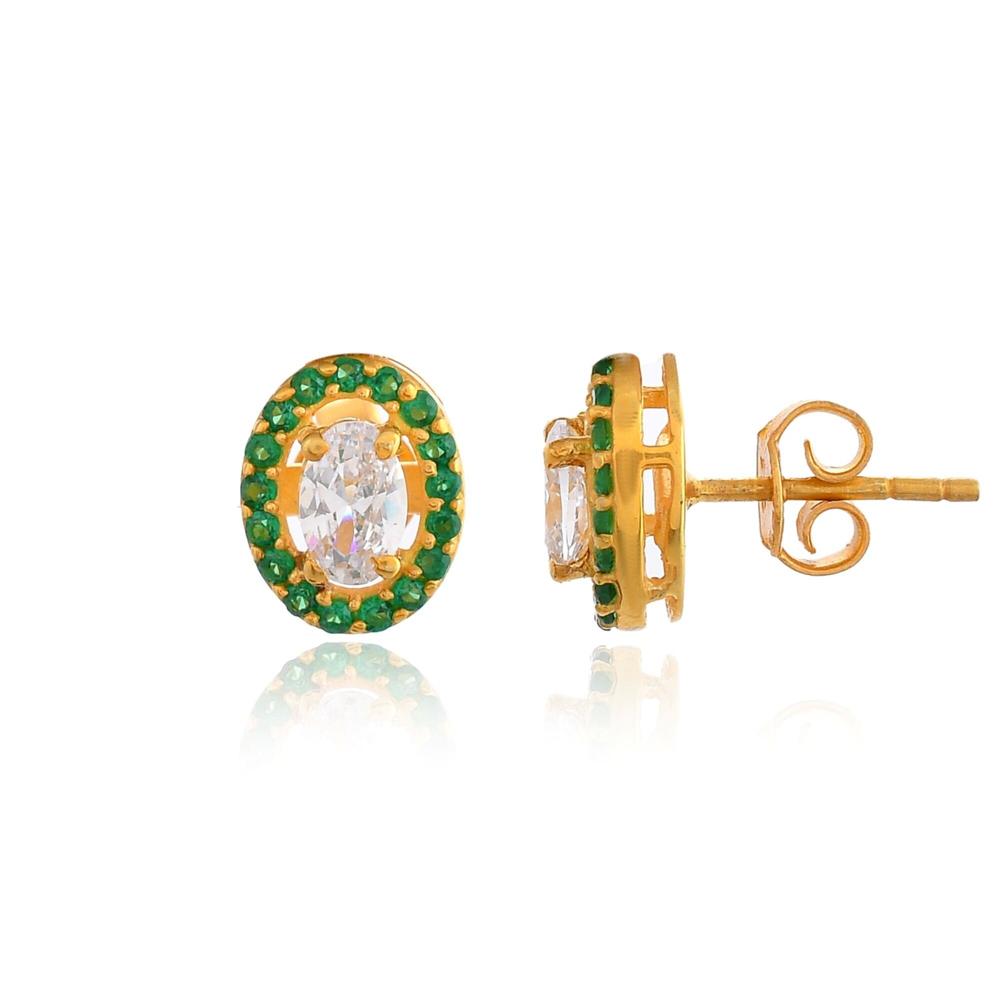Emerald Stud Earrings