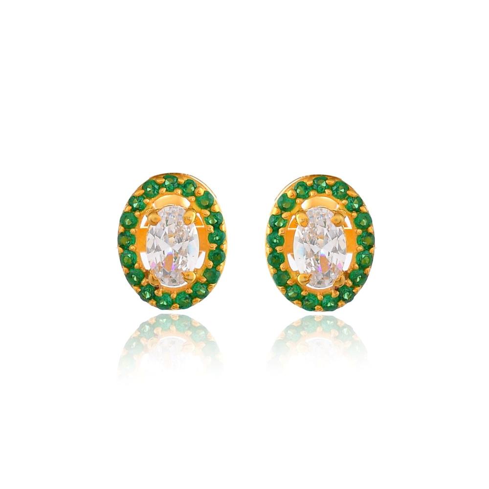Emerald Stud Earrings