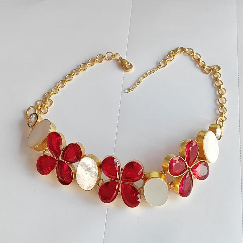 Ruby & Mother Of Pearl Choker