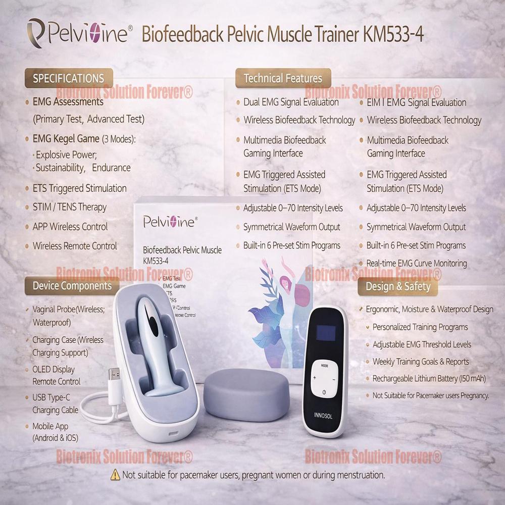 Advanced EMG Pelvic Floor Trainer for Muscle Coordination and Stability