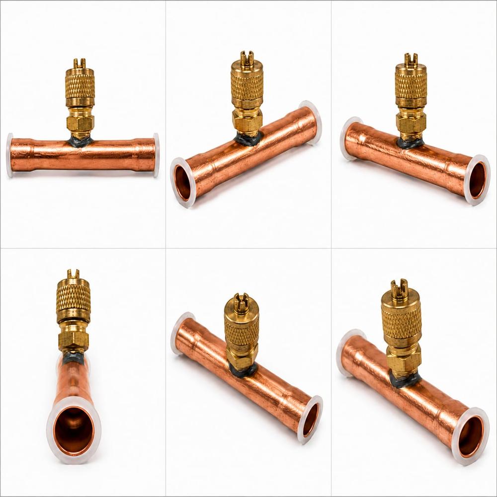 Brass Refrigeration Valve Tee