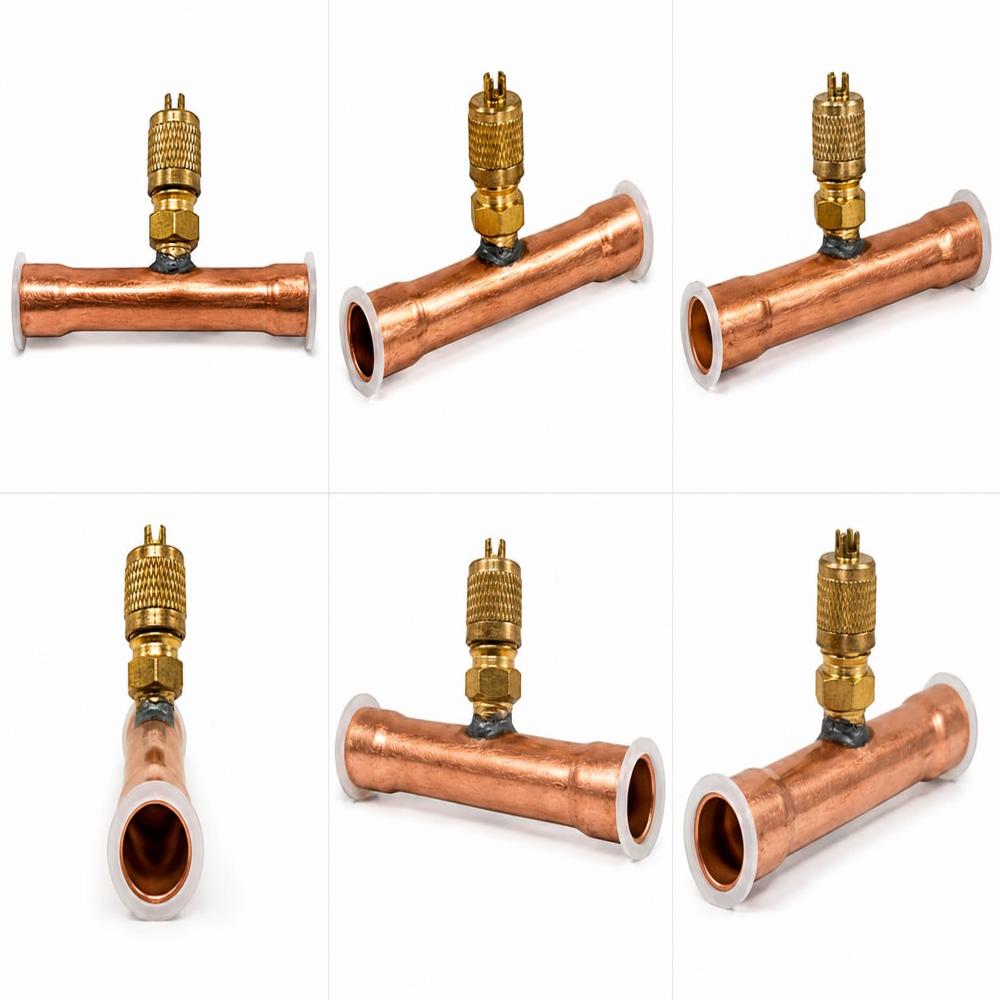 Brass Refrigeration Valve Tee