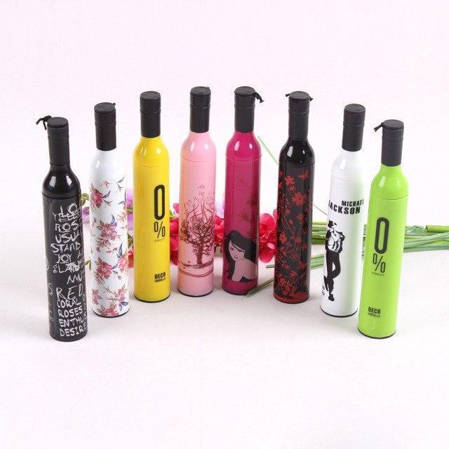 Pocket Folding W-ine Bottle Umbrella