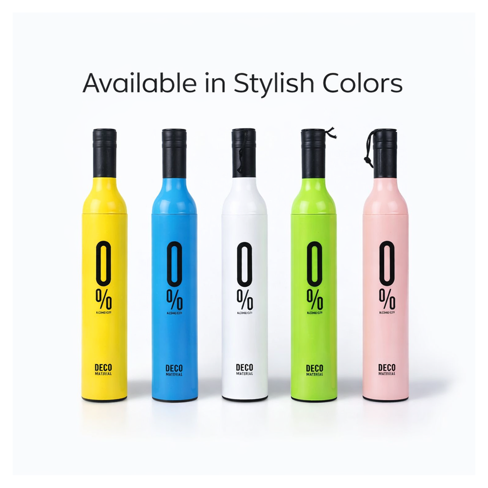 Pocket Folding W-ine Bottle Umbrella