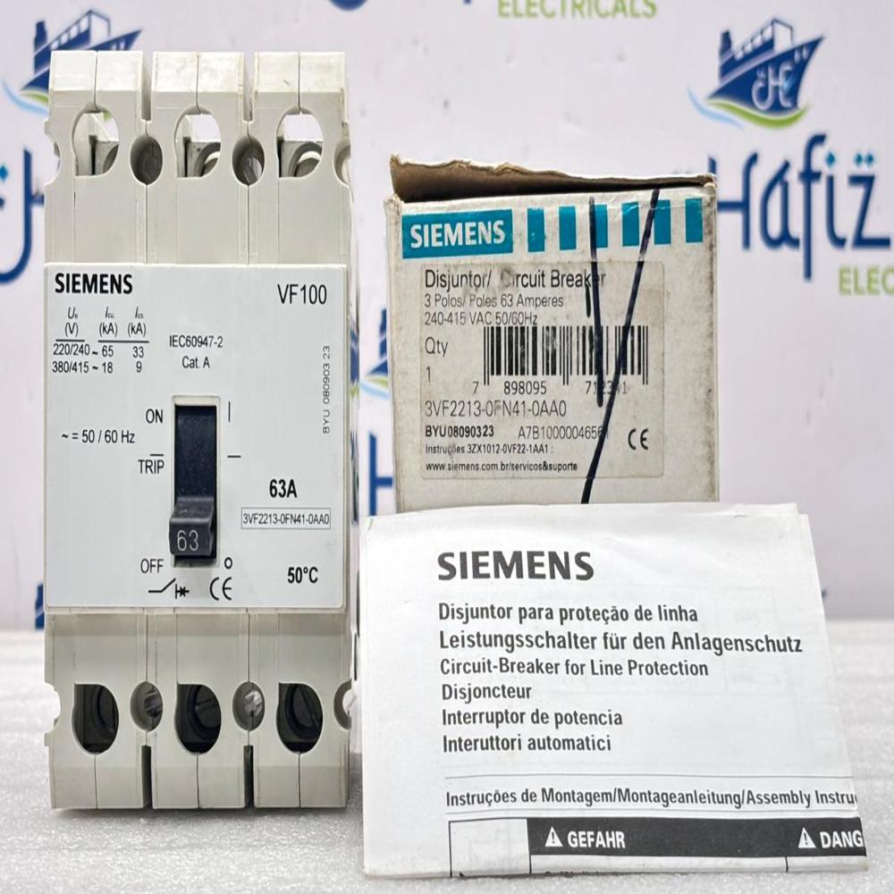 SIEMENS VF100 63A 3 POLE MCCB
