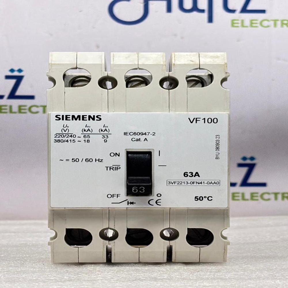 SIEMENS VF100 63A 3 POLE MCCB