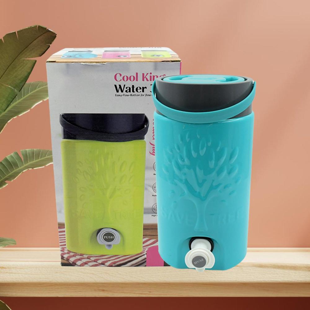 Insulated Water Jug With Tap (2000Ml): Leakproof, Travel Cooler - Color: Mix