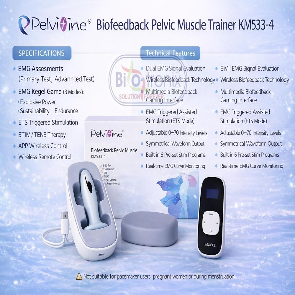 Smart Kegel Muscle Stimulator with Real-Time EMG Biofeedback Analysis