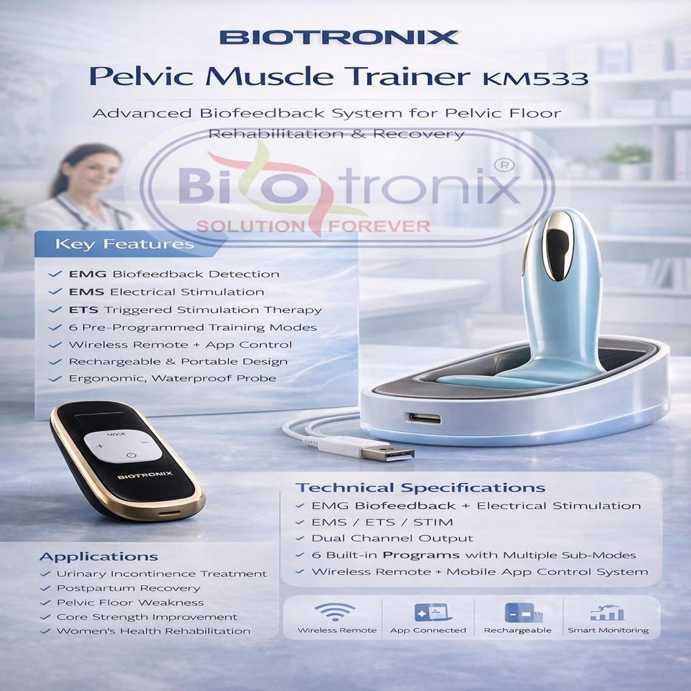 Smart Kegel Muscle Stimulator with Real-Time EMG Biofeedback Analysis