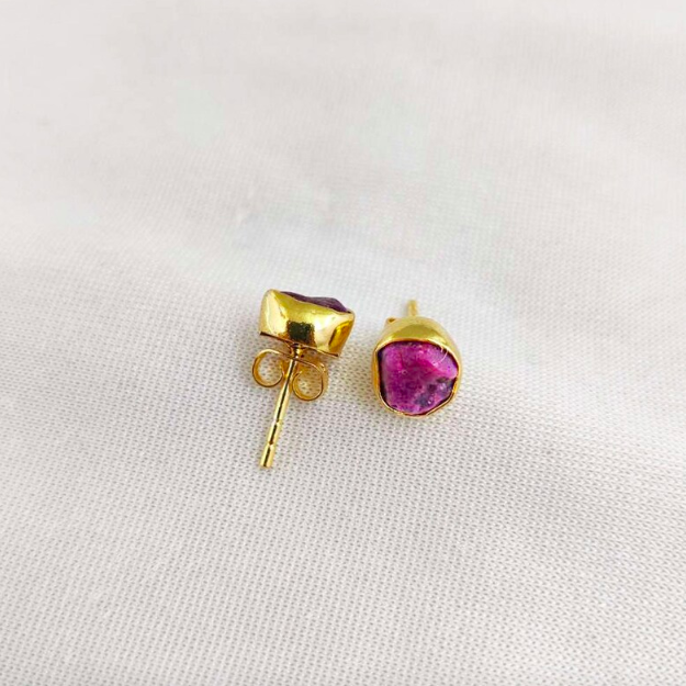 Ruby Ear Stud Earring