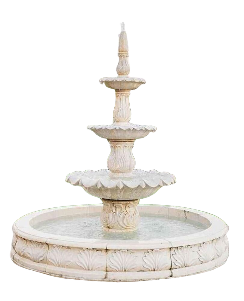 Makrana White Carving Fountain