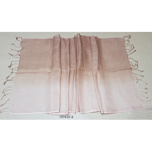Pure Linen Ombre Shaded Scarves With Tassels